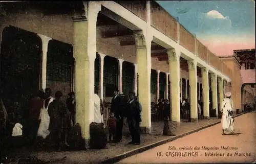 Ak Casablanca Marokko, Interieur du Marché