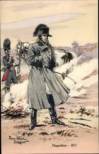 Künstler Litho Pierre Leroux, Napoleon 1813