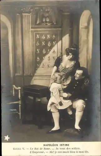 Ak Napoleon Intime, Scene V, Le Roi de Rome, l'Empereur