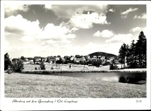 Ak Altenberg im Erzgebirge, Ortsansicht mit Geisingberg
