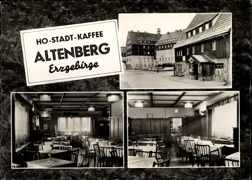 Ak Altenberg im Erzgebirge, HO-Stadt-Kaffee, Speiseraum