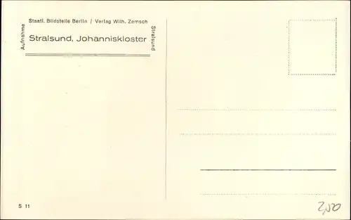 Ak Stralsund in Vorpommern, Johanniskloster