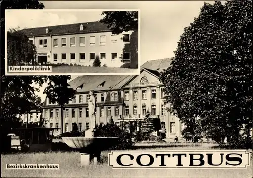 Ak Cottbus in der Niederlausitz, Kinderpoliklinik, Bezirkskrankenhaus