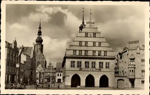 Ak Greifswald, Rathaus, Dom, St. Nikolai, Apotheke