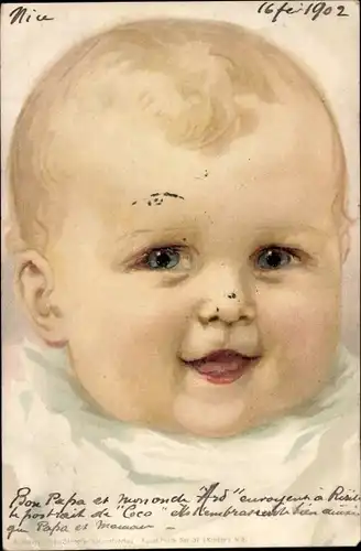 Litho Kinderportrait, Baby