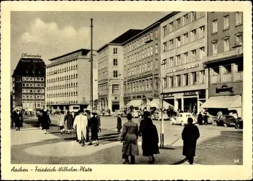 Ak Aachen in Nordrhein Westfalen, Friedrich Wilhelm Platz, Straßenszene