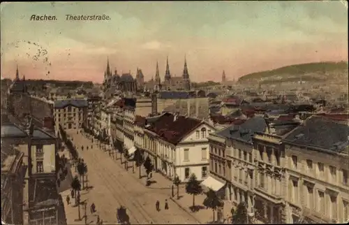 Ak Aachen in Nordrhein Westfalen, Theaterstraße