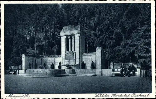 Ak Meerane Sachsen, Wilhelm Wunderlich Denkmal