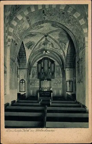 Ak Lieberhausen Gummersbach im Oberbergischen Kreis, die bunte Kerk, Blick zur Orgel