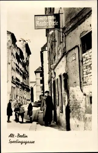 Ak Berlin Mitte, Sperlingsgasse, Gasthaus Raabe Diele