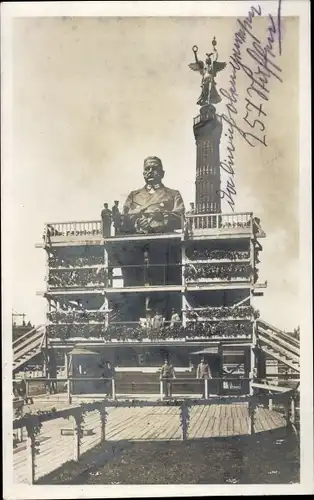 Ak Berlin Tiergarten, Siegessäule, Der Eiserne Hindenburg, Kriegswahrzeichen