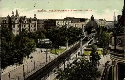 Ak Berlin Schöneberg, Nollendorfplatz, U Bahn, Hochbahn