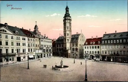 Ak Gera in Thüringen, Marktplatz