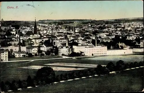 Ak Gera in Thüringen, Stadtpanorama