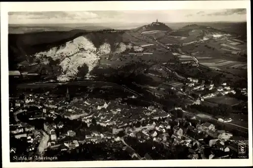 Ak Kahla Thüringen, Fliegeraufnahme, Panoramaansicht