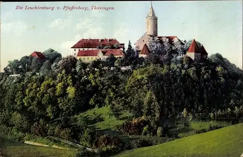 Ak Seitenroda in Thüringen, Die Leuchtenburg vom Pfaffenberg