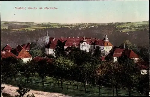 Ak Ostritz in der Oberlausitz, Das Neißetal, Kloster St. Mariental