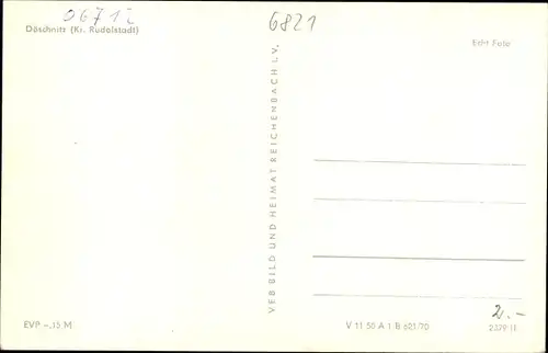 Ak Döschnitz in Thüringen, Ortsansicht, Kirche