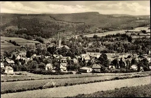 Ak Königsee in Thüringen, Blick zum Stadtwald, Kirchturm