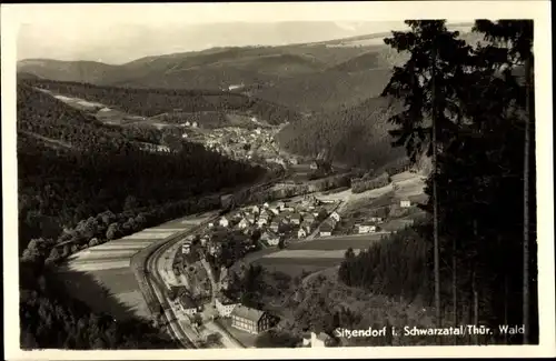 Ak Sitzendorf in Thüringen, Schwarzatal, Panorama