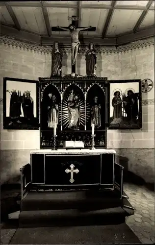 Ak Friesau Ebersdorf Thüringen, St. Leonhardskirche, Altar