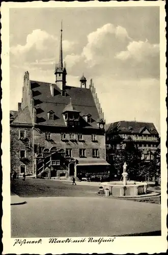 Ak Pößneck in Thüringen, Markt, Rathaus