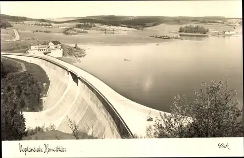Ak Pöhl Vogtland, Talsperre bei Plauen, Panorama