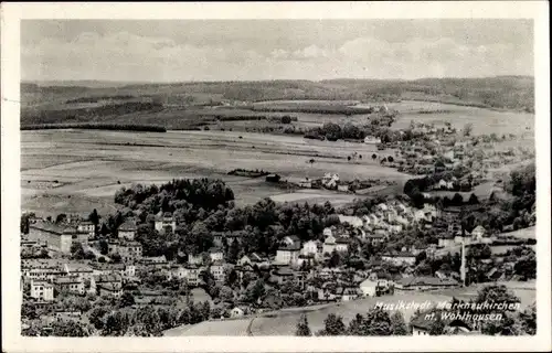 Ak Markneukirchen im Vogtland, Panorama mit Wohlhausen