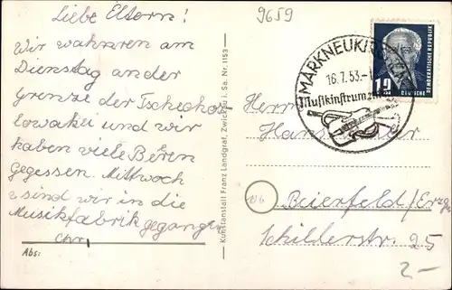 Ak Markneukirchen im Vogtland, Panorama mit Wohlhausen