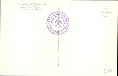 Ak Kochendorf Bad Friedrichshall, Steinsalzwerk, Schacht König Wilhelm II, Häuer auf der Firste