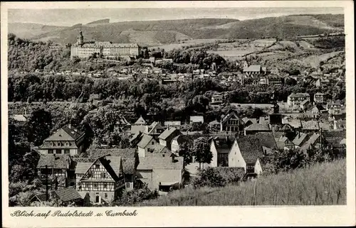 Ak Rudolstadt in Thüringen, Blick auf die Stadt und Cumbach