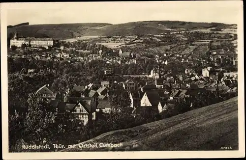 Ak Rudolstadt in Thüringen, Blick auf die Stadt und Cumbach