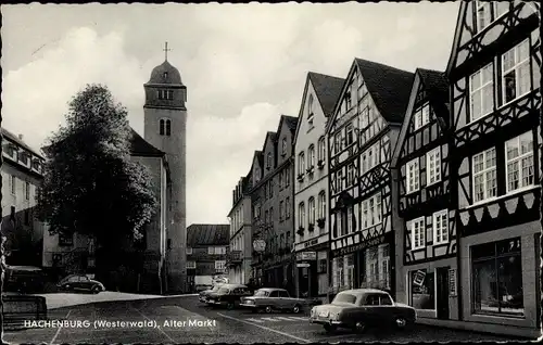 Ak Hachenburg im Westerwald, Alter Markt