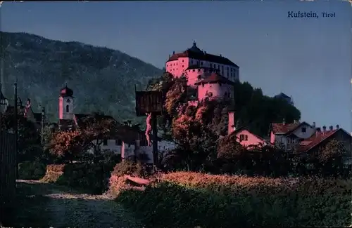 Ak Kufstein in Tirol, Schloss, Teilansicht
