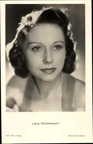 Ak Schauspielerin Leny Marenbach, Portrait, Autogramm
