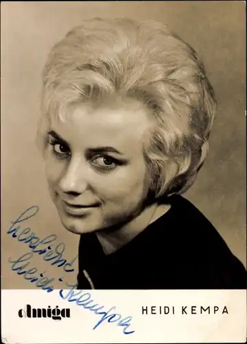 Ak Sängerin Heidi Kempa, Portrait