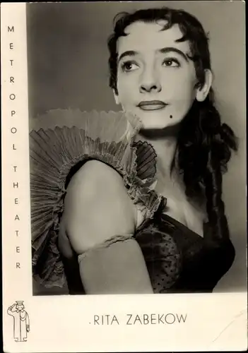 Ak Rita Zabekow in Operette Die Fledermaus