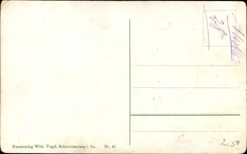 Lied Ak Schneider, Rud., Itz gieh ich nochmol off dr Freit, Wilhelm Vogel, Mann, Kachelofen