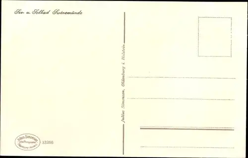 Ak Chorzelin Osternothafen Świnoujście Swinemünde Pommern, brechende Wellen, Segelboot