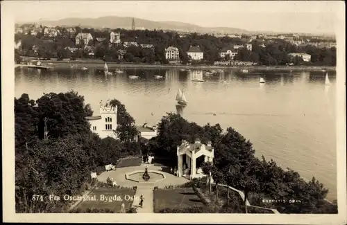 Ak Oslo Norwegen, Fra Oscarshal Bygdo, Pavillon, Segler