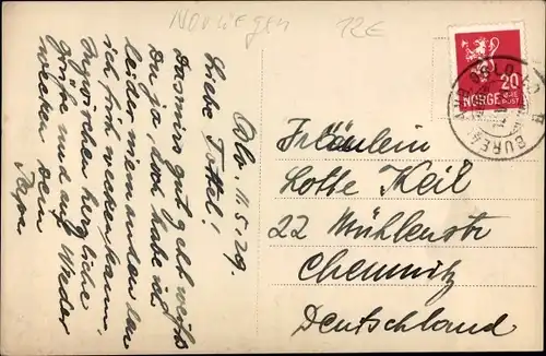 Ak Oslo Norwegen, Fra Oscarshal Bygdo, Pavillon, Segler