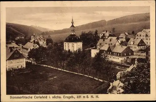 Ak Carlsfeld Eibenstock im Erzgebirge, Blick auf den Ort