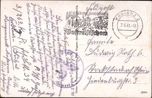 Ak Koblenz am Rhein, Langemarktplatz mit Langemarckkaserne