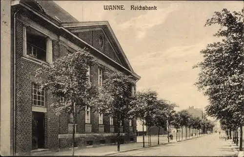 Ak Wanne Herne im Ruhrgebiet, Reichsbank