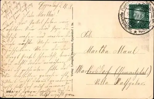 Ak Eppendorf in Sachsen, Albertplatz