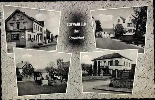 Ak Schwanfeld Schweinfurt in Unterfranken Bayern, Straßenansichten
