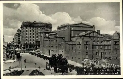 Ak Beograd Belgrad Serbien, Le Theatre National