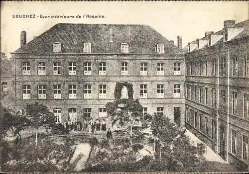 Ak Souchez Pas de Calais, Courintérieure de l'Hospice