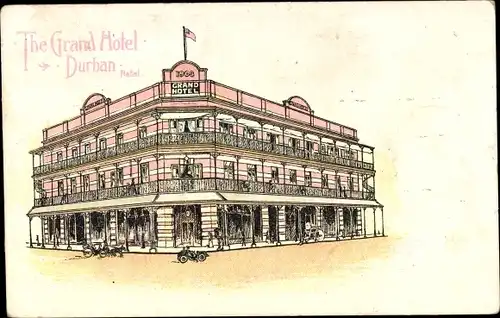 Litho Durban Südafrika, The Grand Hotel