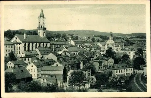 Ak Markneukirchen Vogtland, Gesamtansicht, Kirche